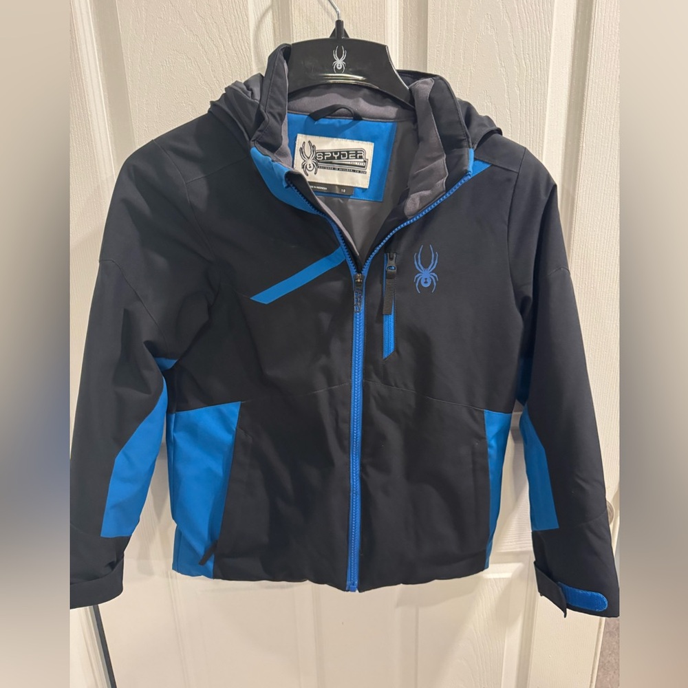 Spyder Kids' Jacket in Black and Blue